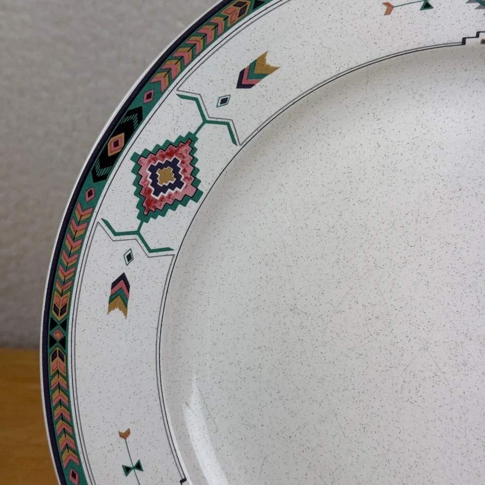 Studio Nova‎ Adirondack Y2201 Serving Plate Southwestern Tribal Speckled 12
